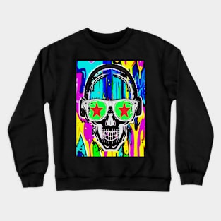 stars paint drip art Crewneck Sweatshirt